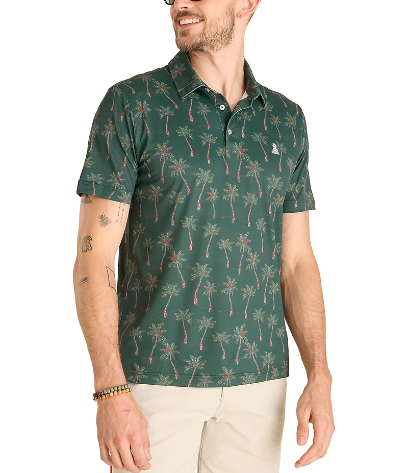 Chubbies Palm Printed Short Sleeve Polo Shirt
