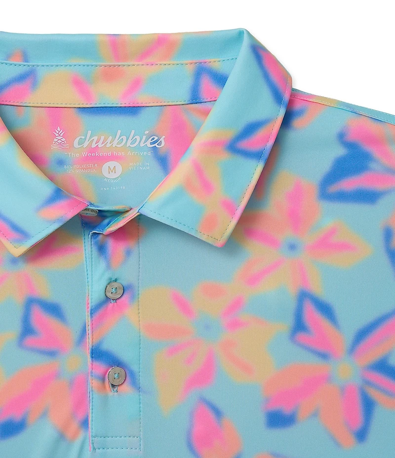 Chubbies Petal Party Short Sleeve Performance Knit Polo