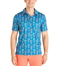 Chubbies Pineapple Sketch Knit Short Sleeve Polo