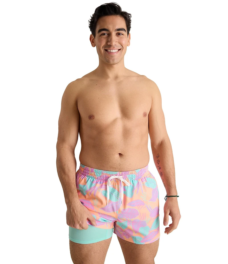 Chubbies Posh Palms Classic 4#double; Swim Trunks
