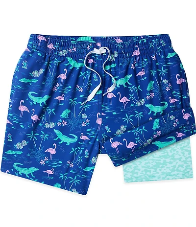 Chubbies Printed Swamp 5.5#double; Inseam Swim Trunks