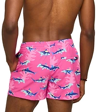 Chubbies Shark Print 4#double; Inseam Swim Trunks