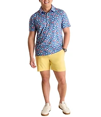 Chubbies Short Sleeve Spring Petal Printed Performance Polo Shirt