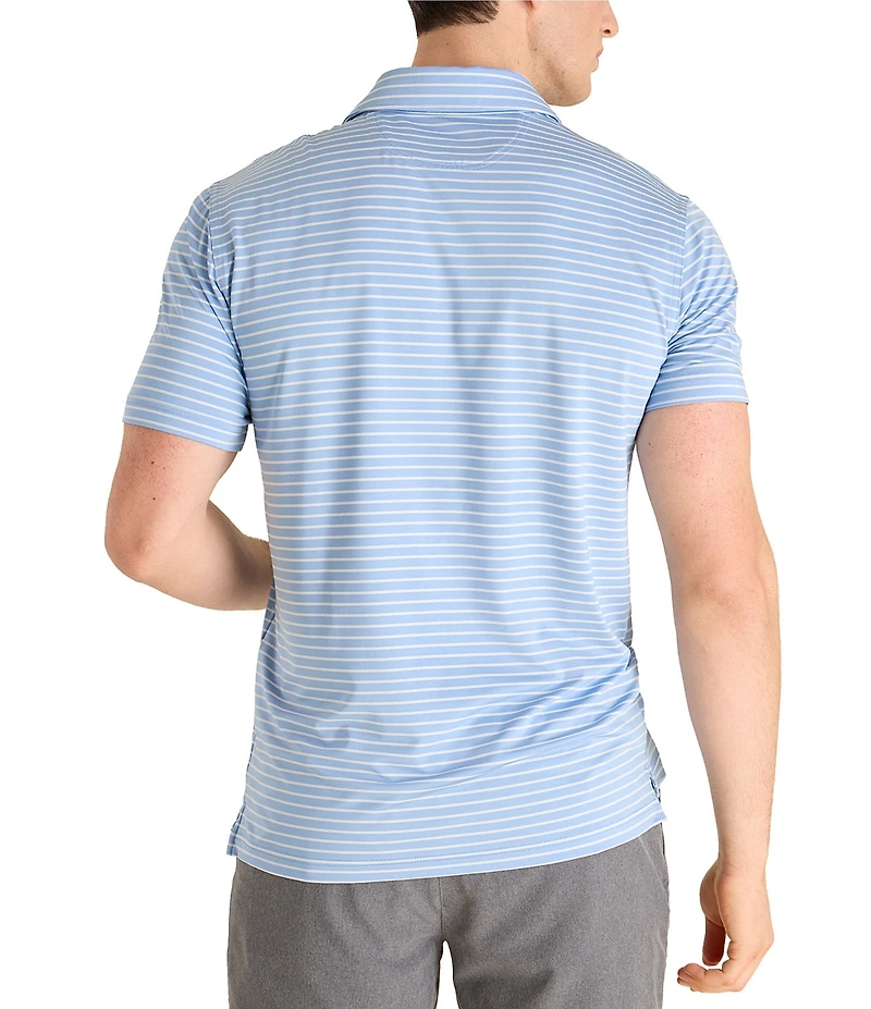 Chubbies Short Sleeve Waves of Joy Striped Polo Shirt
