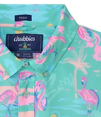 Chubbies Short Sleeve Woven Flamingo Shirt