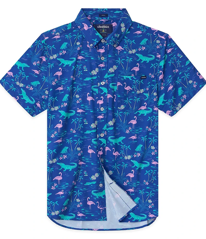 Chubbies Short Sleeve Woven Printed Swamp Shirt