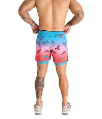 Chubbies Shred White And Blue Technical Performance 5.5#double; Shorts