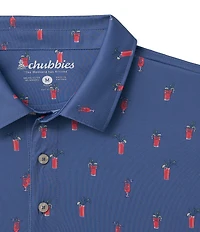 Chubbies Sip 'N' Relax Printed Performance Short Sleeve Polo