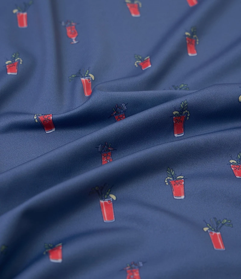 Chubbies Sip 'N' Relax Printed Performance Short Sleeve Polo