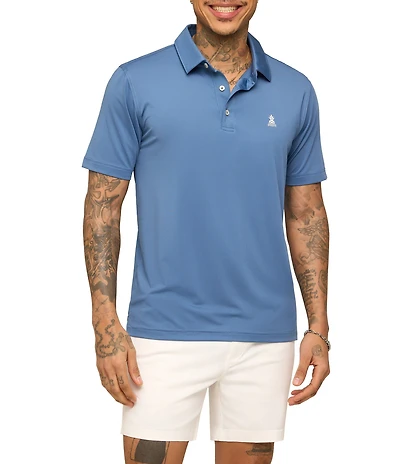 Chubbies Slate Sky Solid Performance Short Sleeve Polo