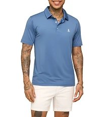 Chubbies Slate Sky Solid Performance Short Sleeve Polo