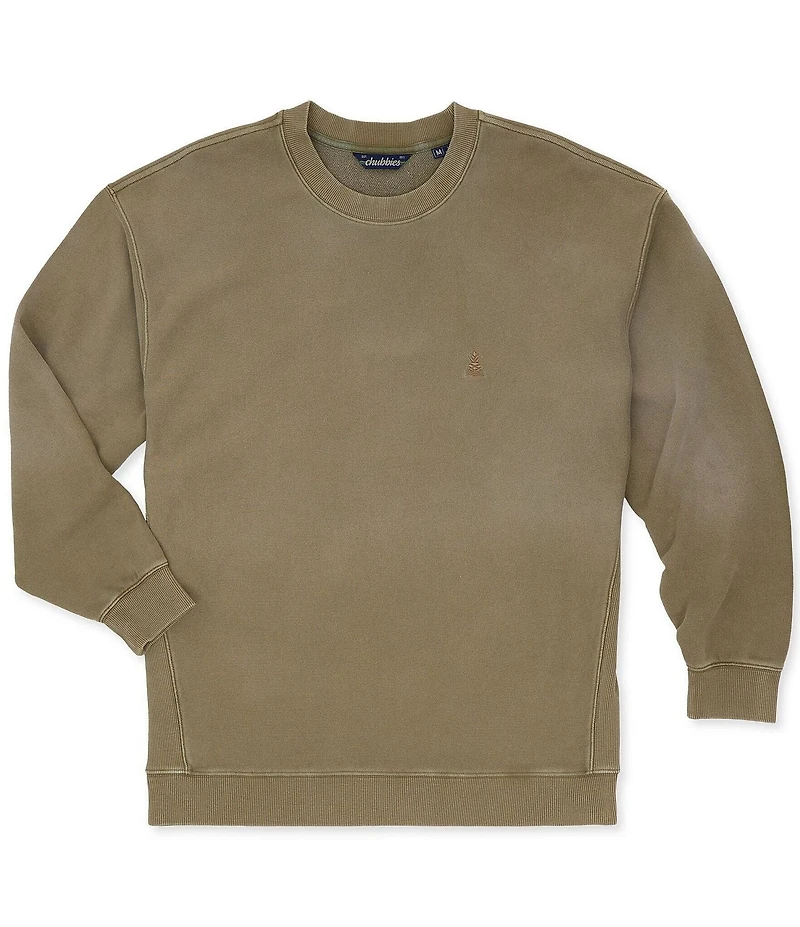 Chubbies Solid Relaxed Long Sleeve Crew Neck Sweatshirt