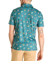 Chubbies Spirit Dogs Printed Short Sleeve Knit Polo Shirt