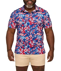 Chubbies Star Spangle Printed Performance Short Sleeve Polo