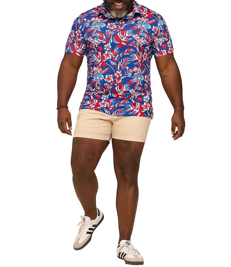 Chubbies Star Spangle Printed Performance Short Sleeve Polo