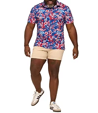 Chubbies Star Spangle Printed Performance Short Sleeve Polo