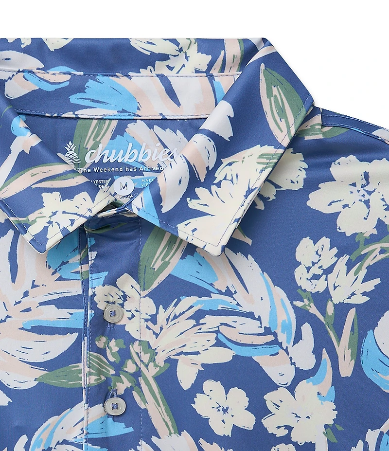Chubbies Starry Night Stem Printed Performance Short Sleeve Polo
