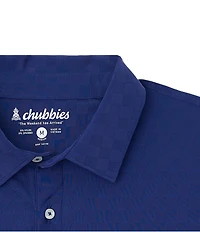 Chubbies Subtle Checkered Short Sleeve Performance Knit Polo