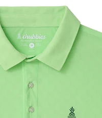 Chubbies Subtle Checkered Short Sleeve Performance Knit Polo
