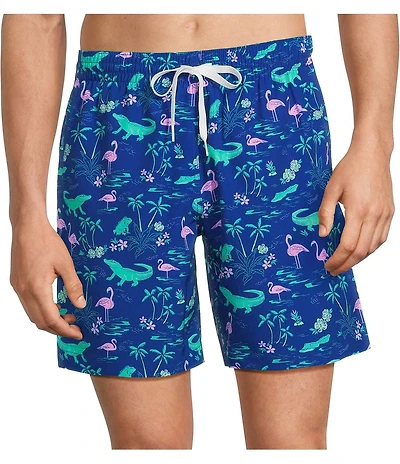 Chubbies Swamp & Circumstances 7#double; Inseam Swim Trunks