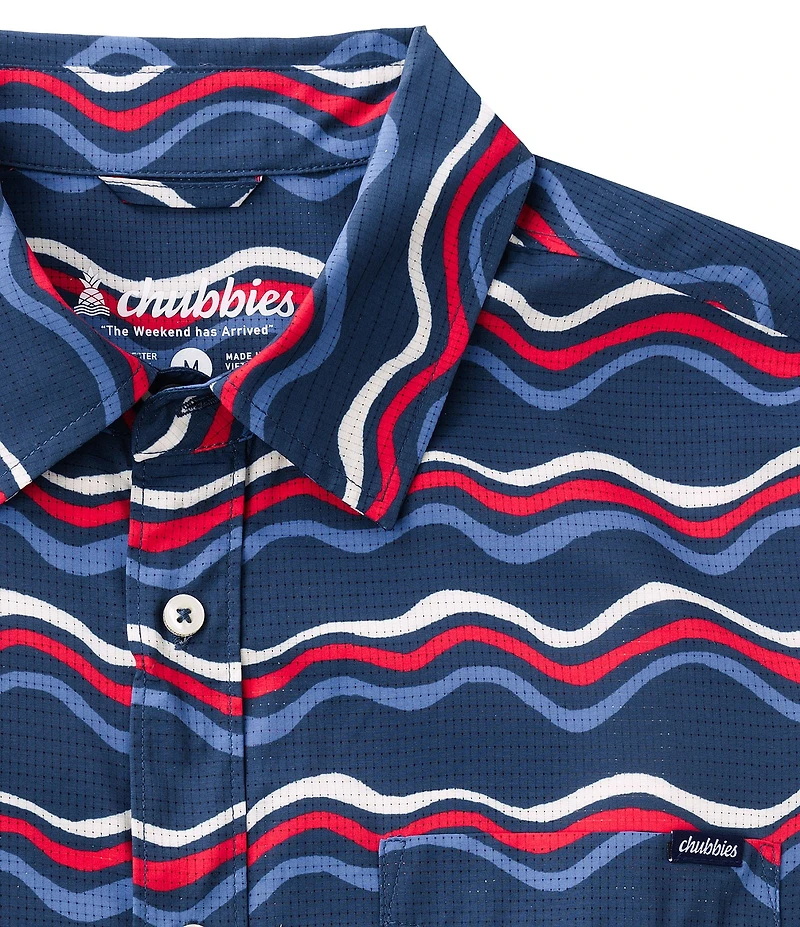 Chubbies The Sea To Shining Sea Short Sleeve Printed Woven Shirt