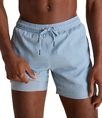 Chubbies The Sketches 5.5#double; Textured Swim Trunks