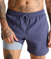 Chubbies The Sketches 5.5#double; Textured Swim Trunks