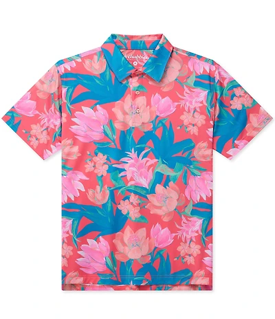 Chubbies Tropic Like It's Hot Printed Performance Short Sleeve Polo