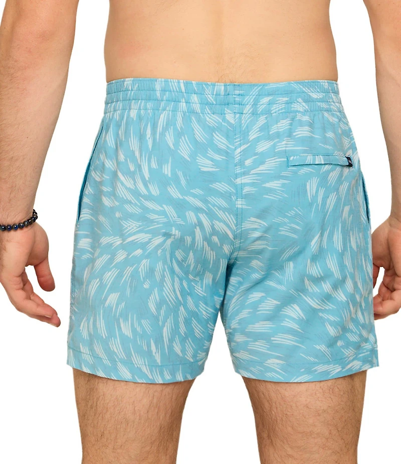 Chubbies Turquoise Tides 5.5#double; Inseam Swim Trunks