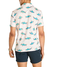 Chubbies Vanna Apex Shark Print Short Sleeve Performance Polo Shirt