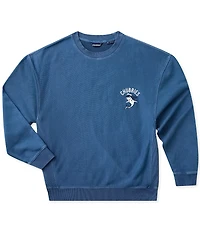 Chubbies Water's Fine Relaxed Fit Long Sleeve Crew Neck Sweatshirt