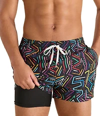 Chubbies Zig Zaggers 5#double; Inseam Swim Trunks