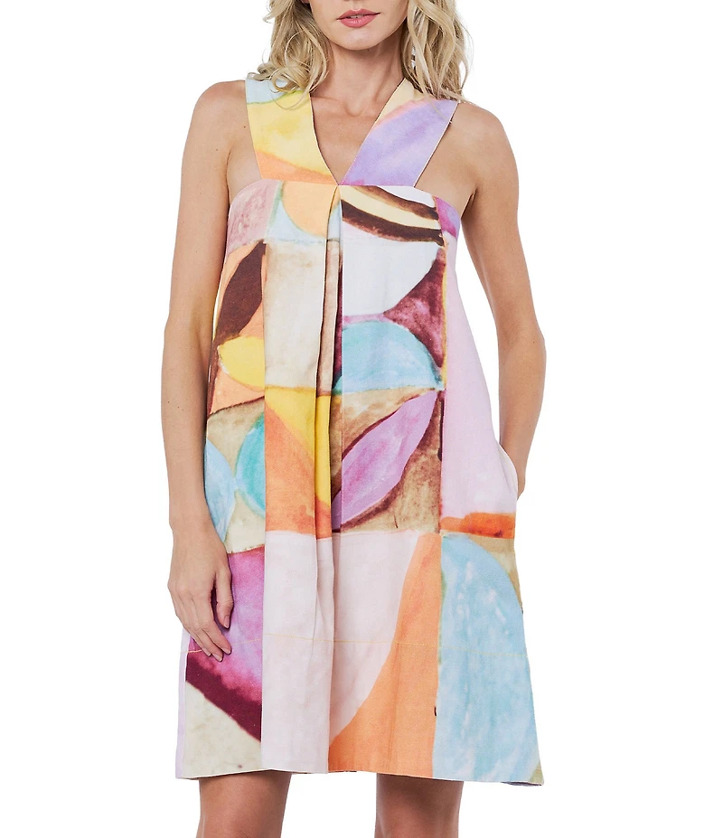 CIEBON Arya V-Neck Sleeveless A-Line Mini Dress