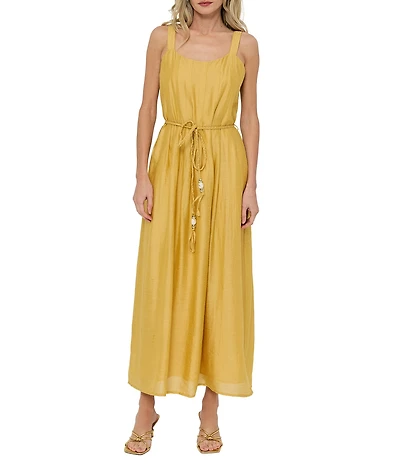 CIEBON Claudia Square Neck Sleeveless A-Line Maxi Dress