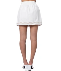 CIEBON Enid Embroidered High-Rise A-Line Coordinating Mini Skirt