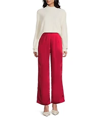 CIEBON Heryn High Waist Wide Leg Satin Pants