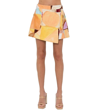 CIEBON Noa Printed Wrap Coordinating Mini Skort