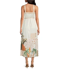 CIEBON Petite Size Pricella Halter Neck Sleeveless Satin Midi Dress