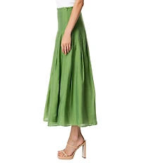 CIEBON Pheona High Waisted Pleated Coordinating Midi Skirt