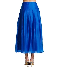 CIEBON Pheona Pleated High-Rise A-Line Coordinating Midi Skirt