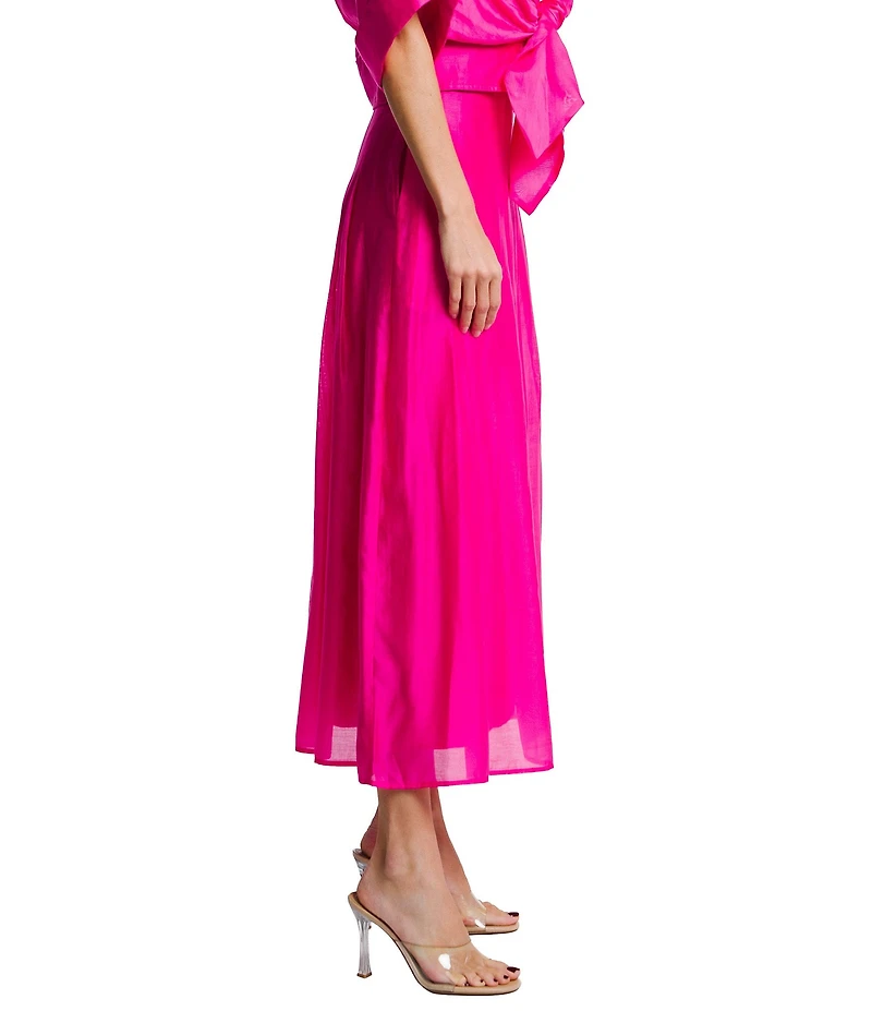 CIEBON Pheona Pleated High-Rise A-Line Coordinating Midi Skirt