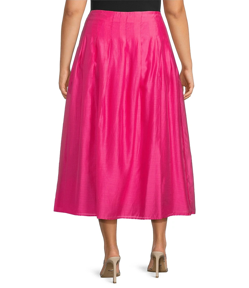 CIEBON Plus Pheona Pleated High-Rise A-Line Coordinating Midi Skirt