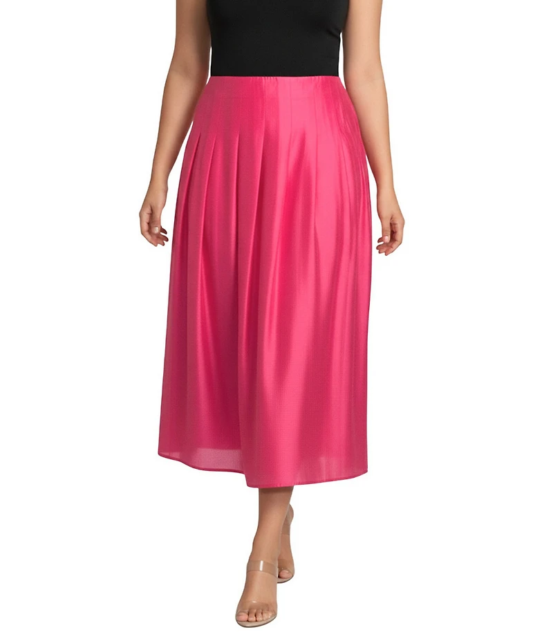 CIEBON Plus Pheona Pleated High-Rise A-Line Coordinating Midi Skirt