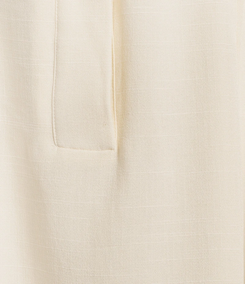 CIEBON Plus Size Laia Lace Applique Shirt Collar Short Puff Sleeve Belted Mini Shirt Dress