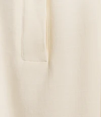 CIEBON Plus Size Laia Lace Applique Shirt Collar Short Puff Sleeve Belted Mini Shirt Dress