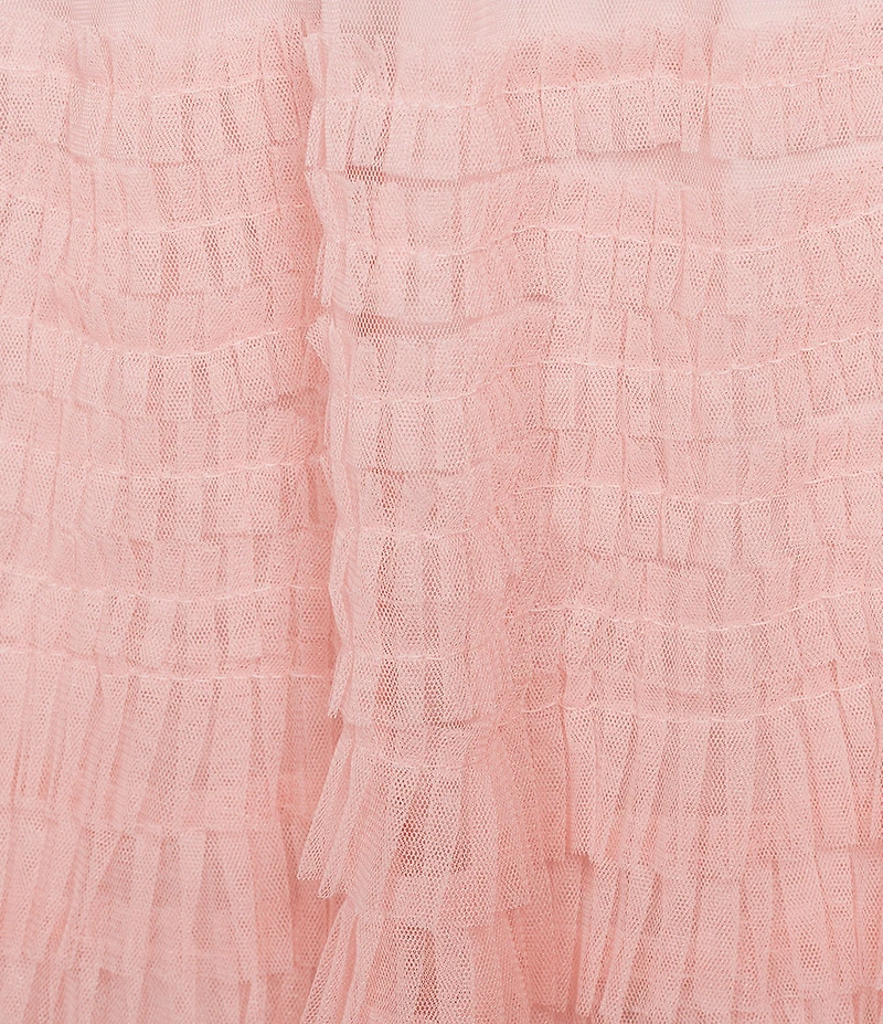 CIEBON Plus Size Niki Ruffled Tulle A-Line Maxi Skirt