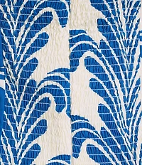 CIEBON Sade Printed Poplin High Square Neck Sleeveless Drop Waist Mini Dress