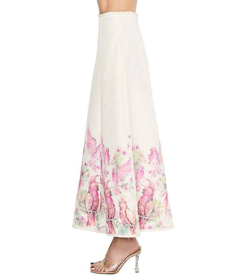 CIEBON Tallis Printed High-Rise A-Line Coordinating Skirt