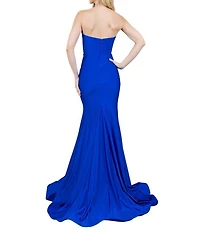 Cinderella Couture Strapless Ruched Mermaid Long Dress