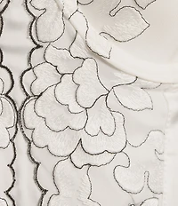 Cinema Etoile Embroidered Satin Bustier and Skirt Set